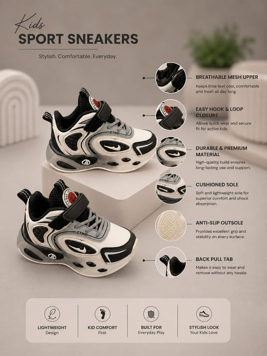 Kids Sport Sneakers | Lightweight Casual Shoes for Boys & Girls (EU 32–37)