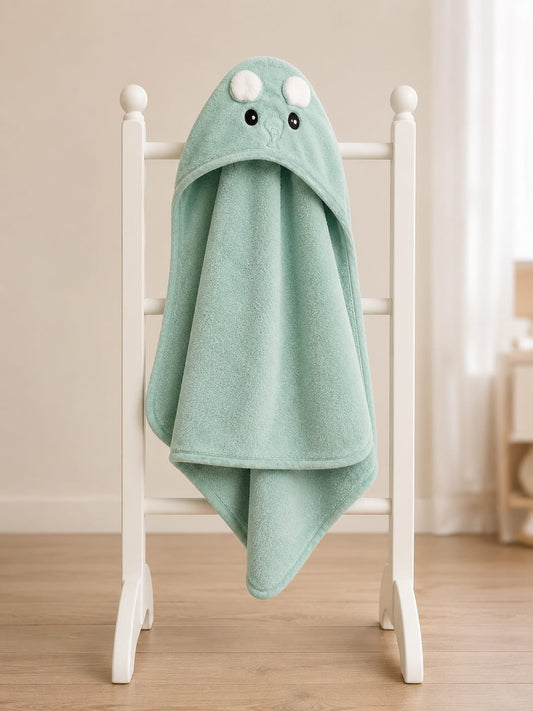 Newborn Baby Hooded Bath Towel Wrap | Ultra Soft Animal Hood Towel | Premium Baby Bath Towel (0–24 Months)