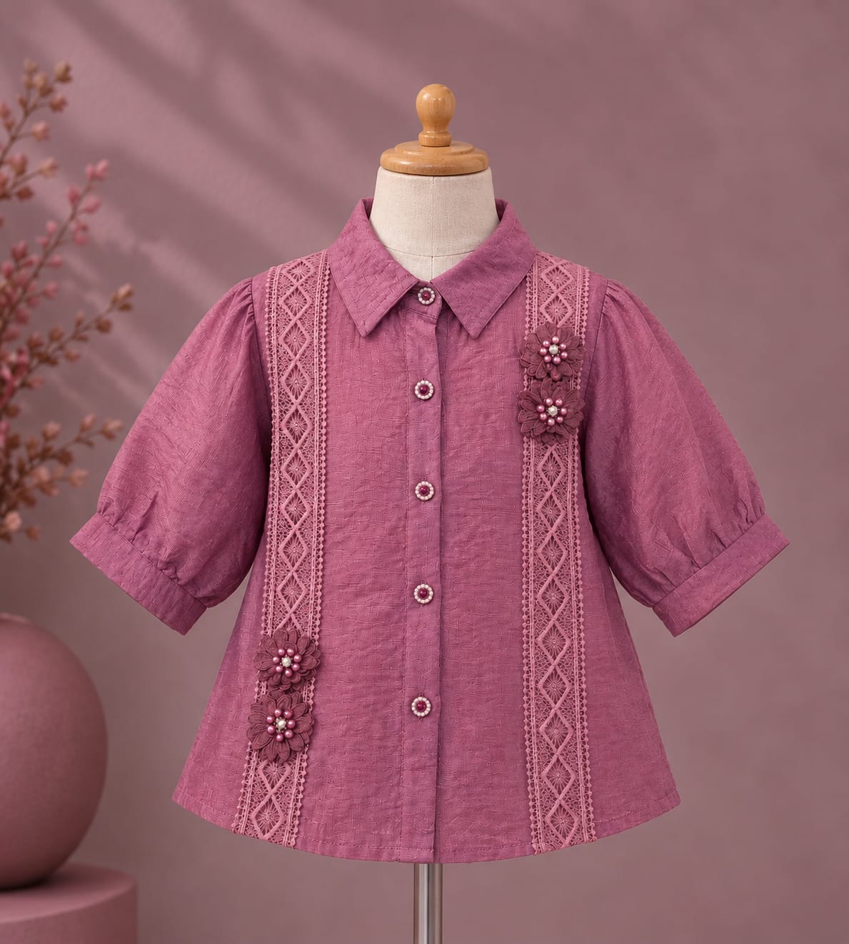 Girls Premium EmbroidereTop | Designer Top & Wide Leg Pants | Size 18–26
