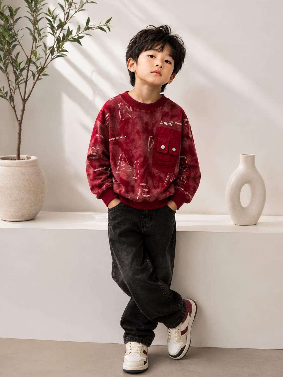 Boys Premium Printed Sweatshirt | Full Sleeve Casual Cotton Blend Sweatshirt | Ages 6–12 Years