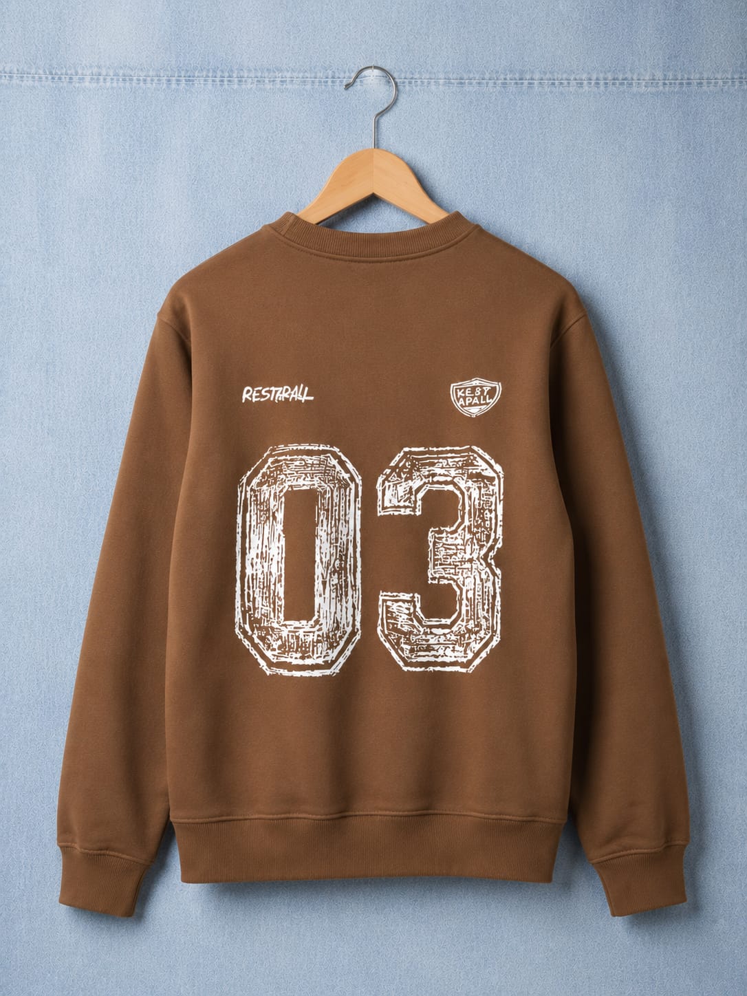 Boys Premium Denim Look Sweatshirt | Full Sleeve Casual Cotton Blend Sweatshirt | Ages 6–12 Years