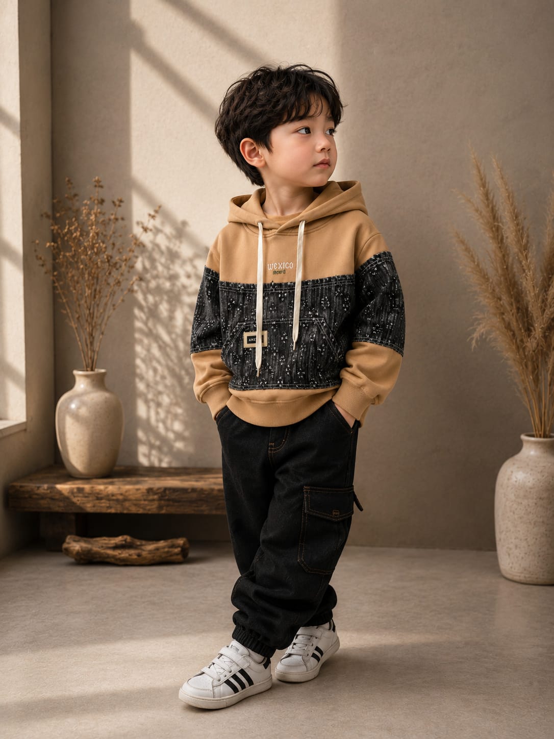 Boys Premium Color Block Hoodie Sweatshirt | Casual Hooded Pullover | All Season | Sizes 18–26