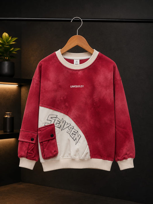 Boys Premium All-Season Stylish Cotton Fleece Sweatshirt | Trendy Casual Wear | Size 18-26