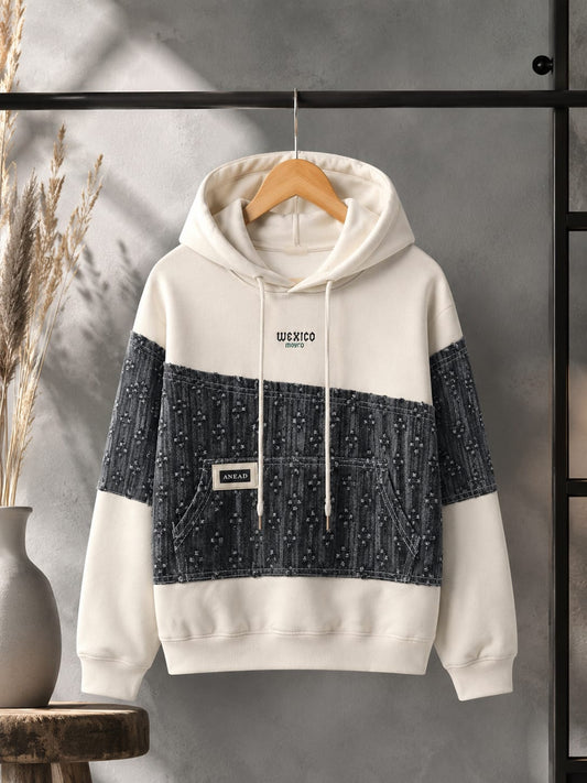Boys Premium Color Block Hoodie Sweatshirt | Casual Hooded Sweatshirt | All Season Wear | Size 18-26