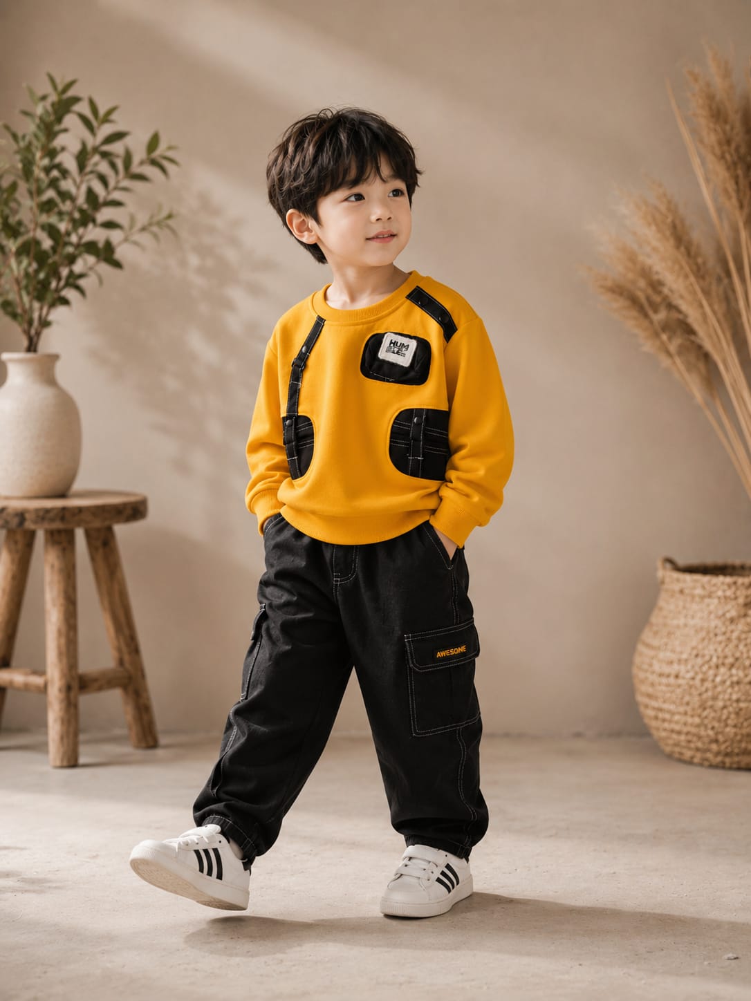 Boys Premium Utility Pocket Sweatshirt | Stylish Casual Cotton Sweatshirt | All Season Wear | Size 18-26