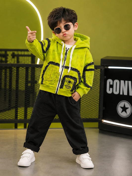 Boys Premium Utility Pocket Zip-Up Hoodie Jacket | All Season Casual Wear | Sizes 18–26