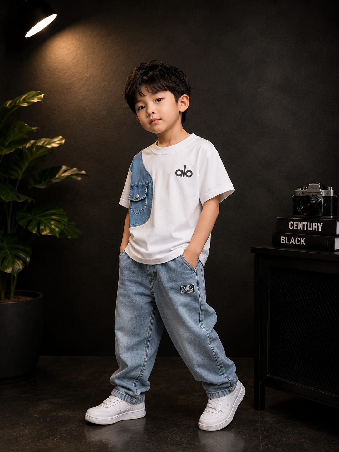 Boys Premium Denim Pocket Half Sleeve Cotton T-Shirt | Casual Summer Wear | 6-12 Years