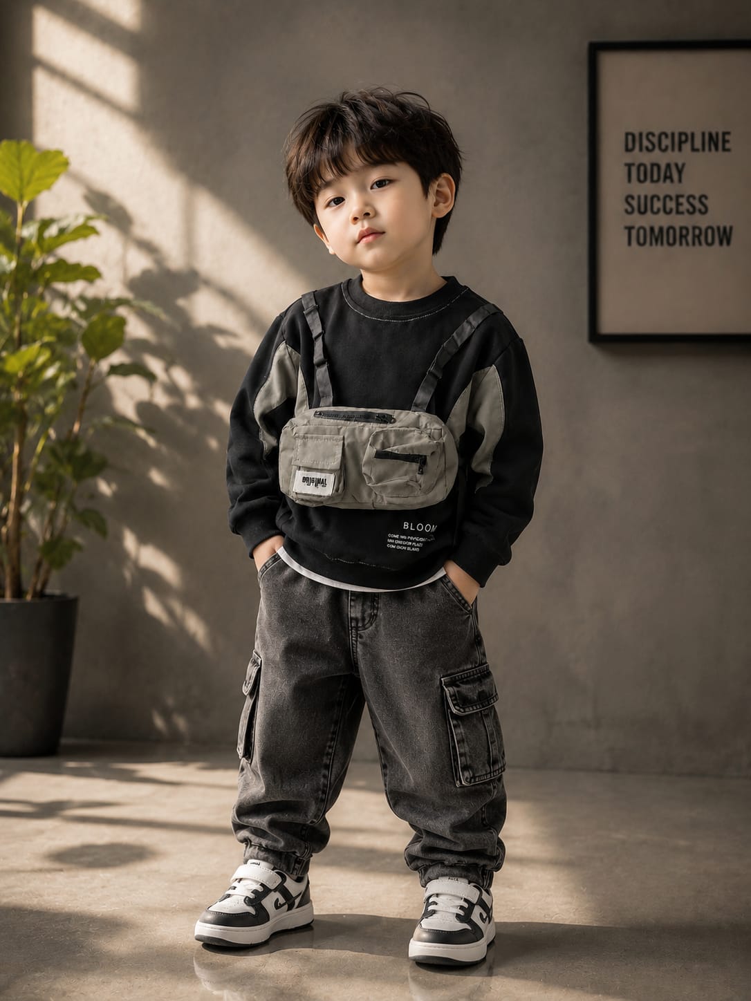 Boys Premium Utility Pocket Sweatshirt | Cargo Style Casual Sweatshirt | All Season Wear | Size 18-26