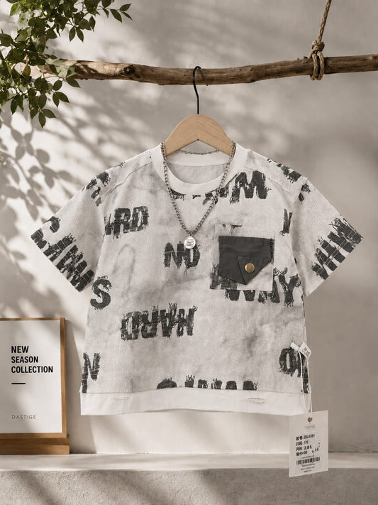Boys Premium Graphic Print Half Sleeve Cotton T-Shirt with Pocket | Casual Wear | 6-12 Years