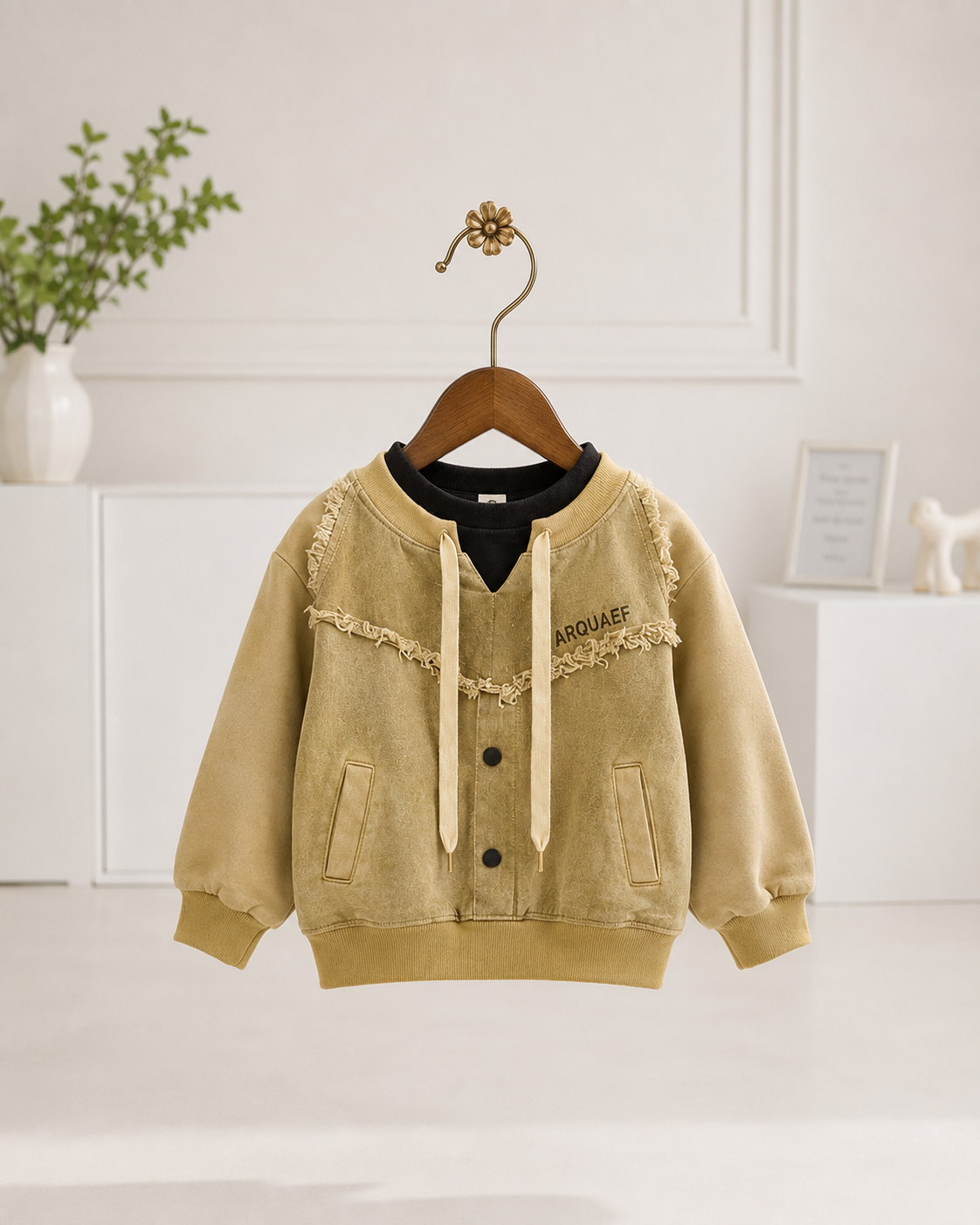 Boys Vintage Hooded Jacket | Premium Korean Style Button Jacket | Cotton Winter Jacket | 1-6 Years