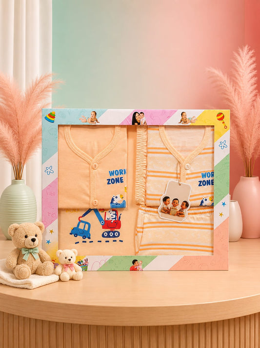 Premium Newborn 5-in-1 Baby Essentials Gift Set | Soft Cotton | Unisex | 0–3 Months