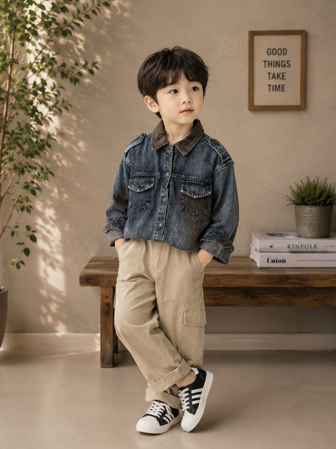 Boys Premium Washed Denim Shirt | Classic Casual Overshirt | 2–7 Years