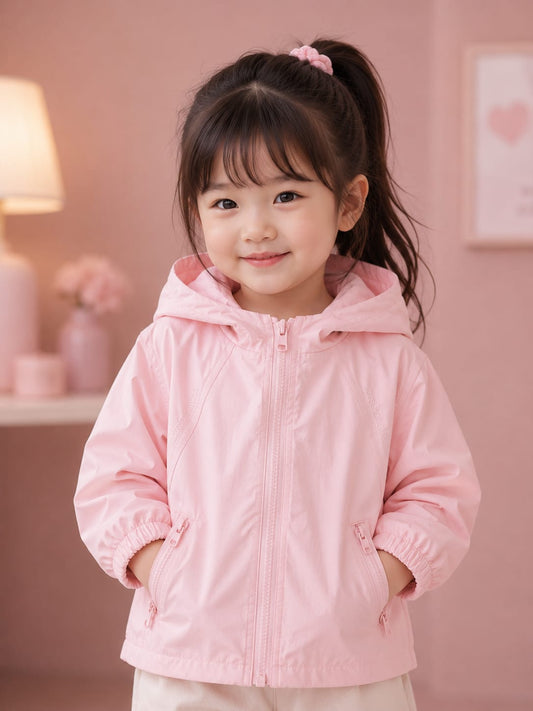Girls Premium Hooded Zip-Up Jacket | Lightweight All-Season Casual Jacket | Size 18–26