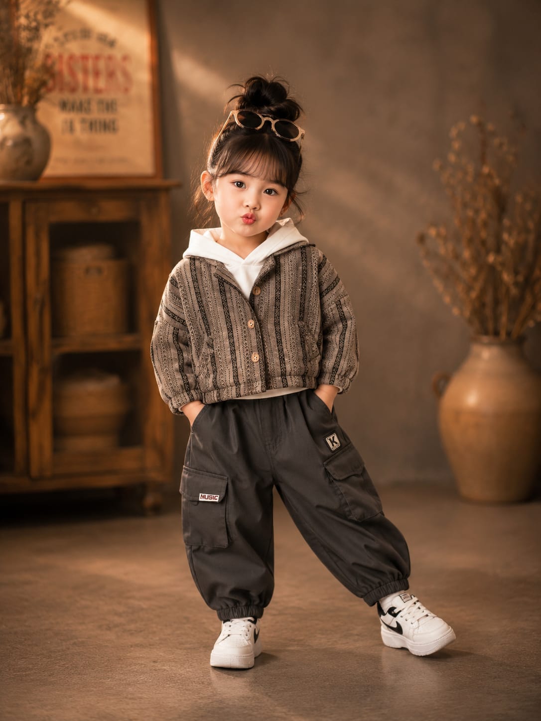 Girls Premium Hoodie Shirt & Cargo Jogger Co-Ord Set | All Season Casual Outfit | Grey | Sizes 18–26