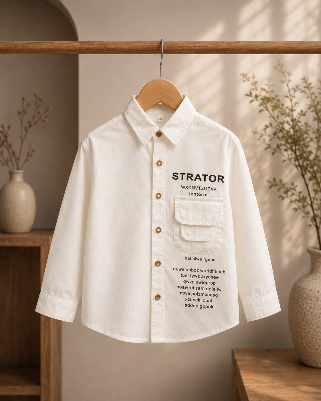 Premium Boys White Cotton Full Sleeve Shirt | Casual & Party Wear | Sizes 2–7 Years