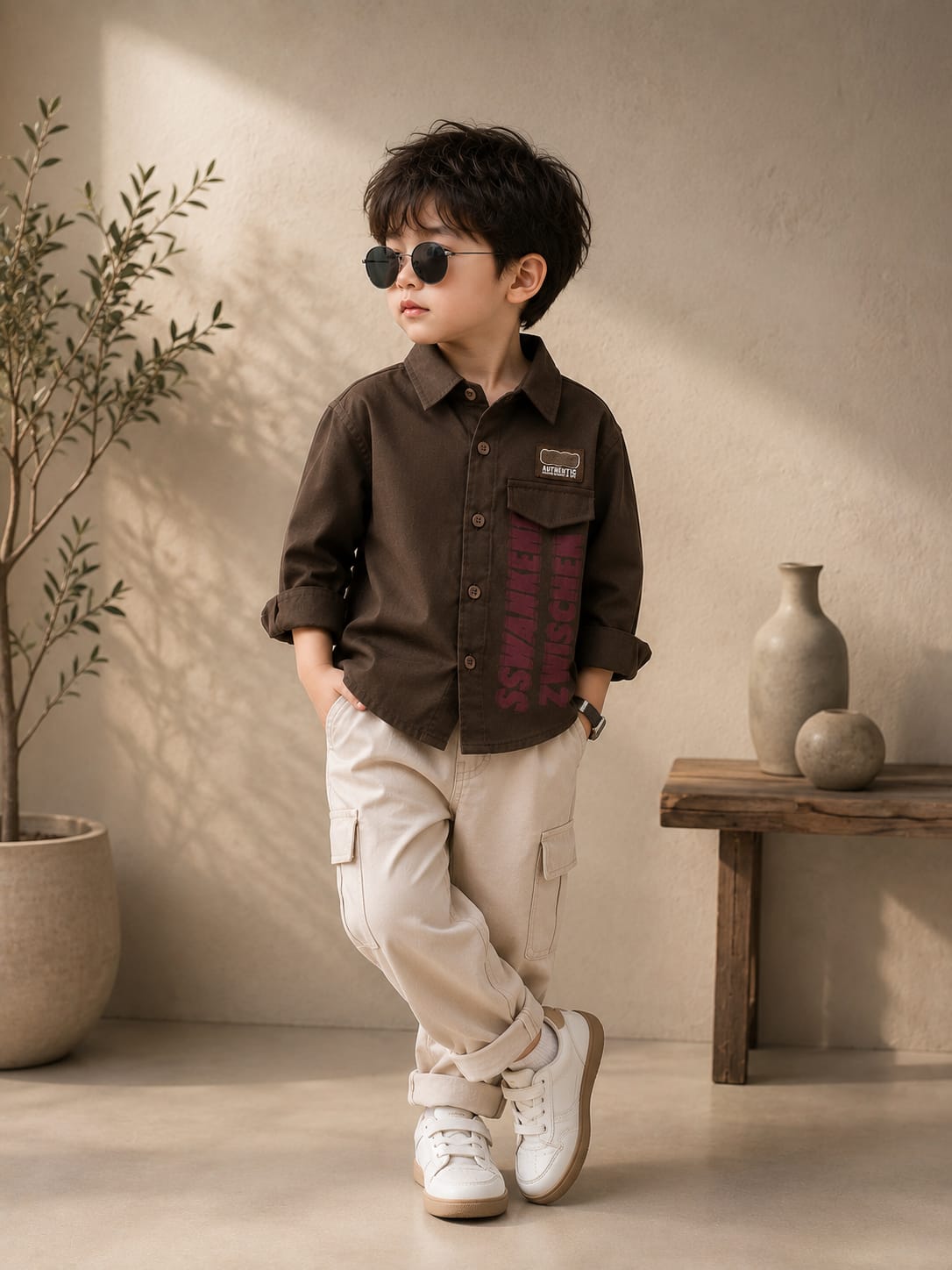Premium Boys Printed Full Sleeve Cotton Shirt | Smart Casual & Party Wear | Sizes 1–5 Years