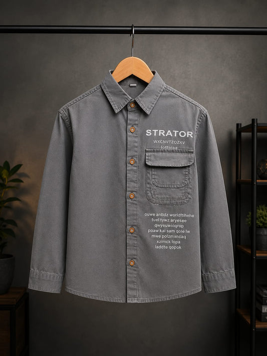 Premium Boys Printed Full Sleeve Cotton Shirt | Smart Casual & Party Wear | Sizes 2–7 Years