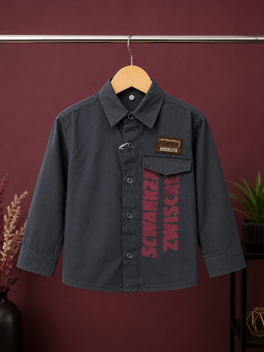 Premium Boys Graphic Printed Full Sleeve Cotton Shirt | Casual & Party Wear | Sizes 1–5 Years