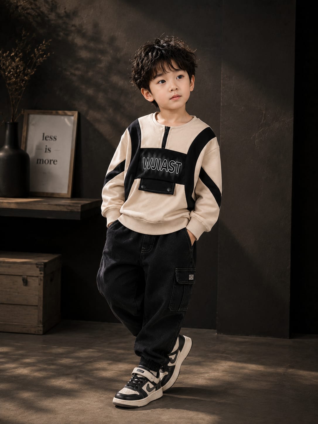 Boys Premium Color Block Sweatshirt | Full Sleeve Casual Cotton Blend Pullover | Ages 6–12 Years