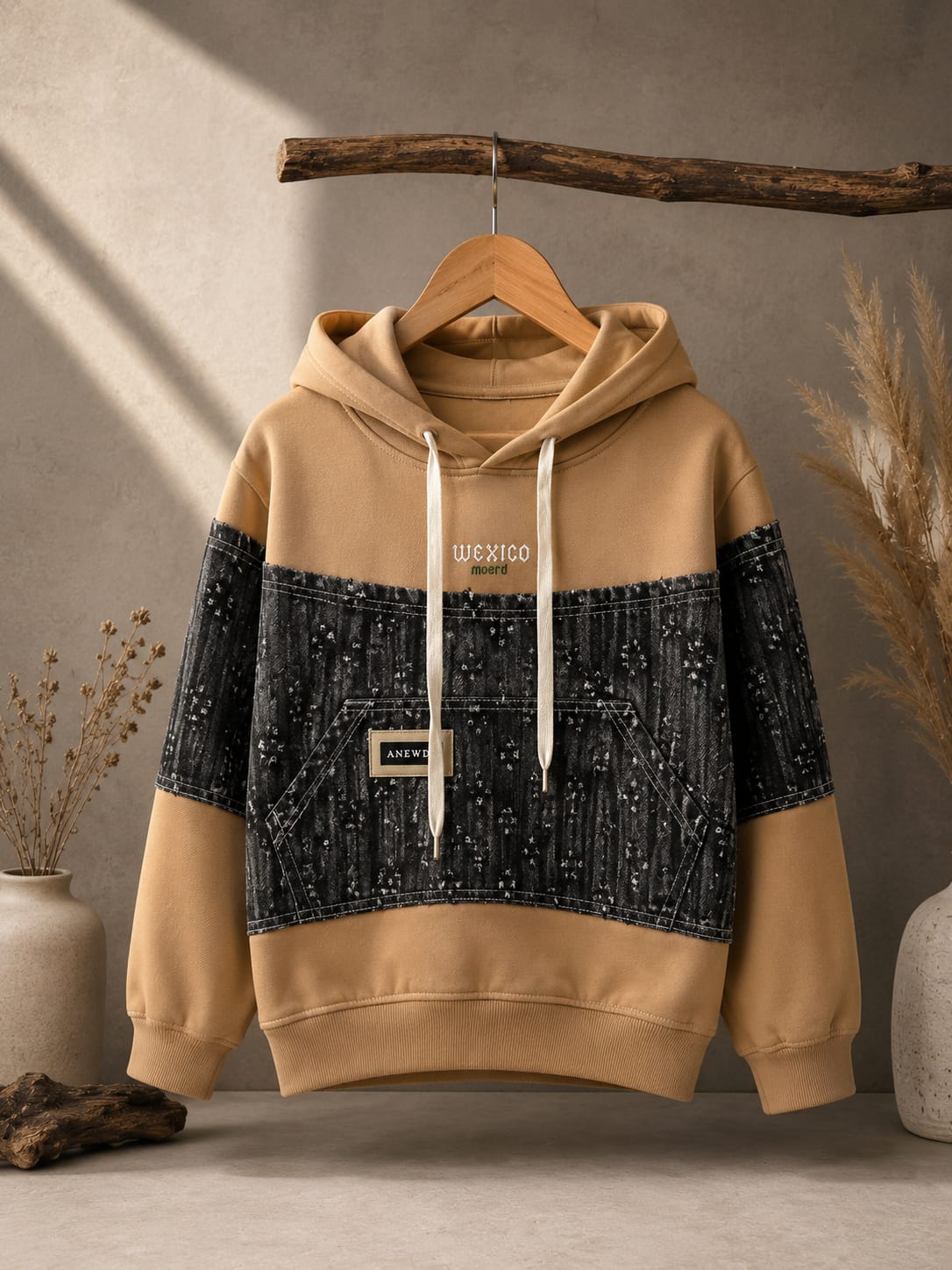 Boys Premium Color Block Hoodie Sweatshirt | Casual Hooded Pullover | All Season | Sizes 18–26