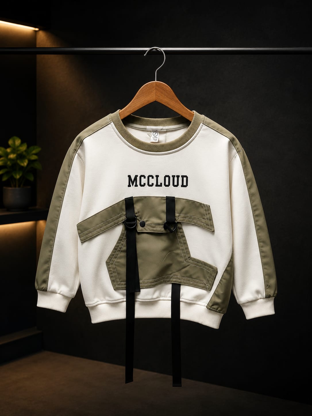 Boys Premium Utility Pocket Sweatshirt | Casual Streetwear Crew Neck Sweatshirt | All Season | Sizes 18–26