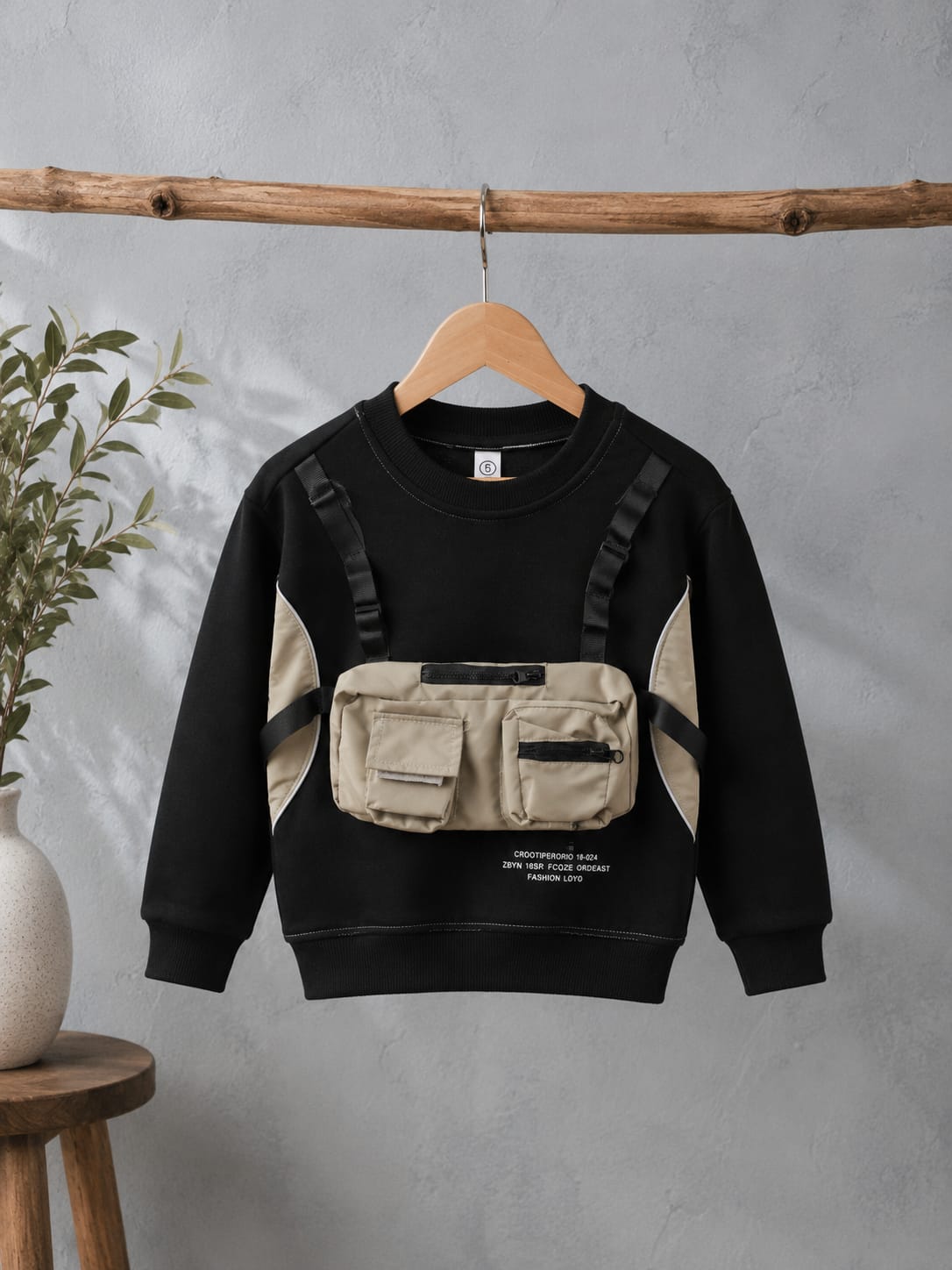 Boys Premium Utility Pocket Sweatshirt | Cargo Style Casual Sweatshirt | All Season Wear | Size 18-26