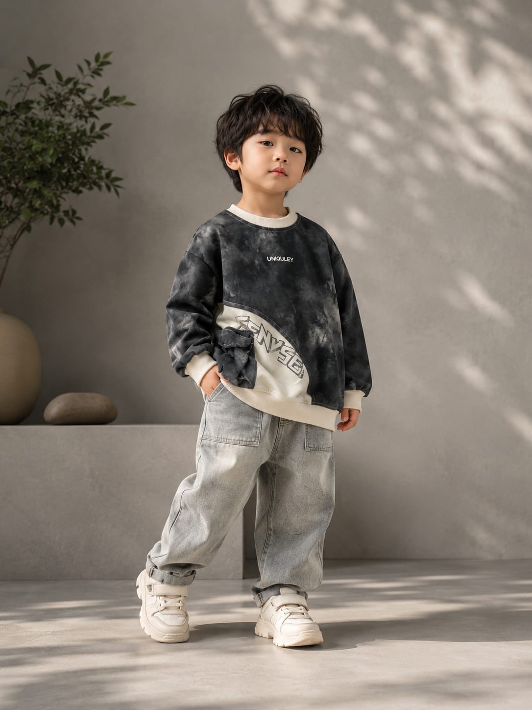Boys Premium Tie-Dye Utility Pocket Sweatshirt | Casual Cotton Sweatshirt | All Season Wear | Size 18-26