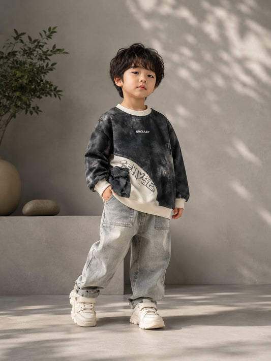 Boys Premium Tie-Dye Utility Pocket Sweatshirt | Casual Cotton Sweatshirt | All Season Wear | Size 18-26