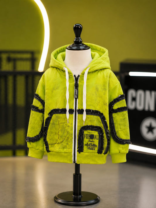 Boys Premium Utility Pocket Zip-Up Hoodie Jacket | All Season Casual Wear | Sizes 18–26