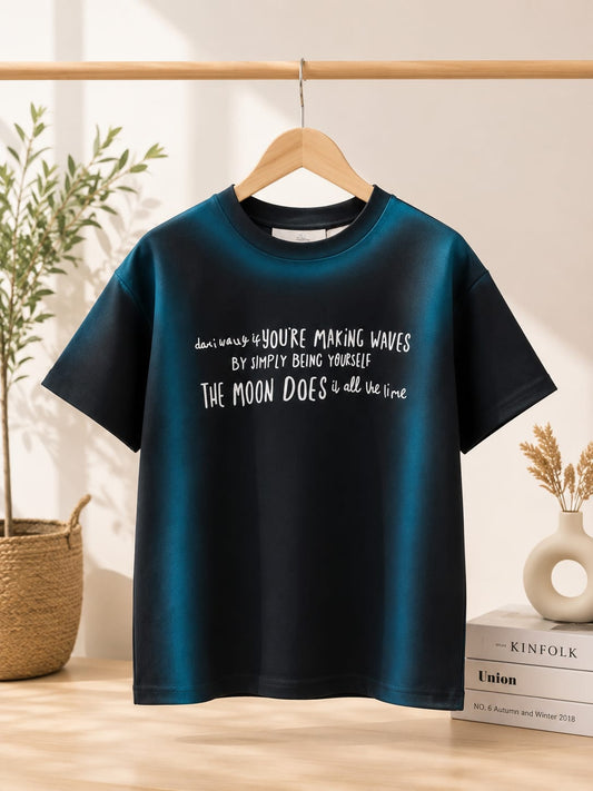 Boys Premium Typography Printed Half Sleeve T-Shirt | Soft Cotton Casual Round Neck Tee | 6-12 Years