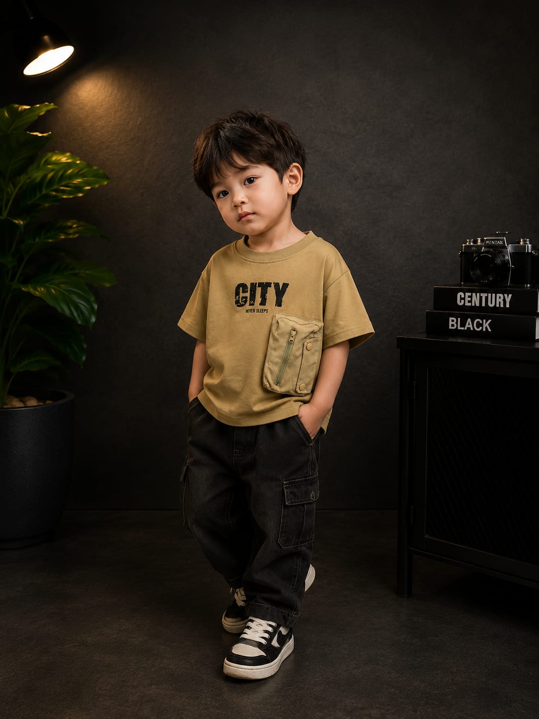 Boys Premium Utility Pocket Half Sleeve Cotton T-Shirt | Casual Round Neck Cargo Style Tee | 6-12 Years