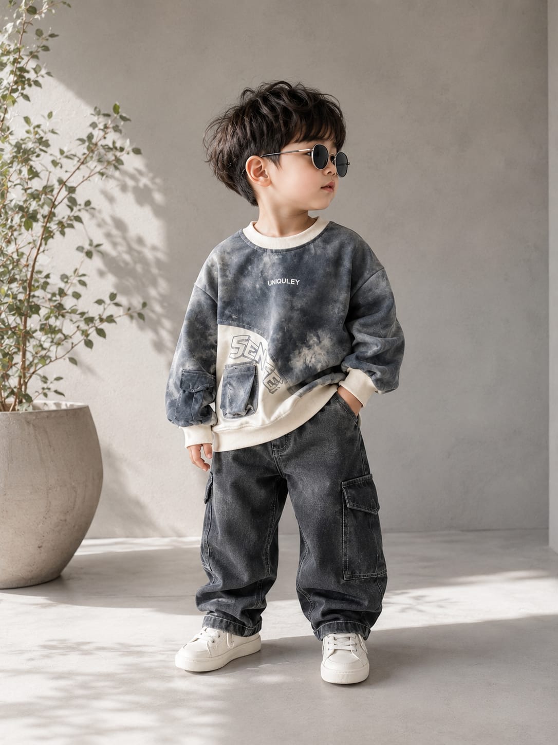 Boys Premium Tie-Dye Utility Pocket Sweatshirt | Casual Cotton Sweatshirt | All Season Wear | Size 18-26