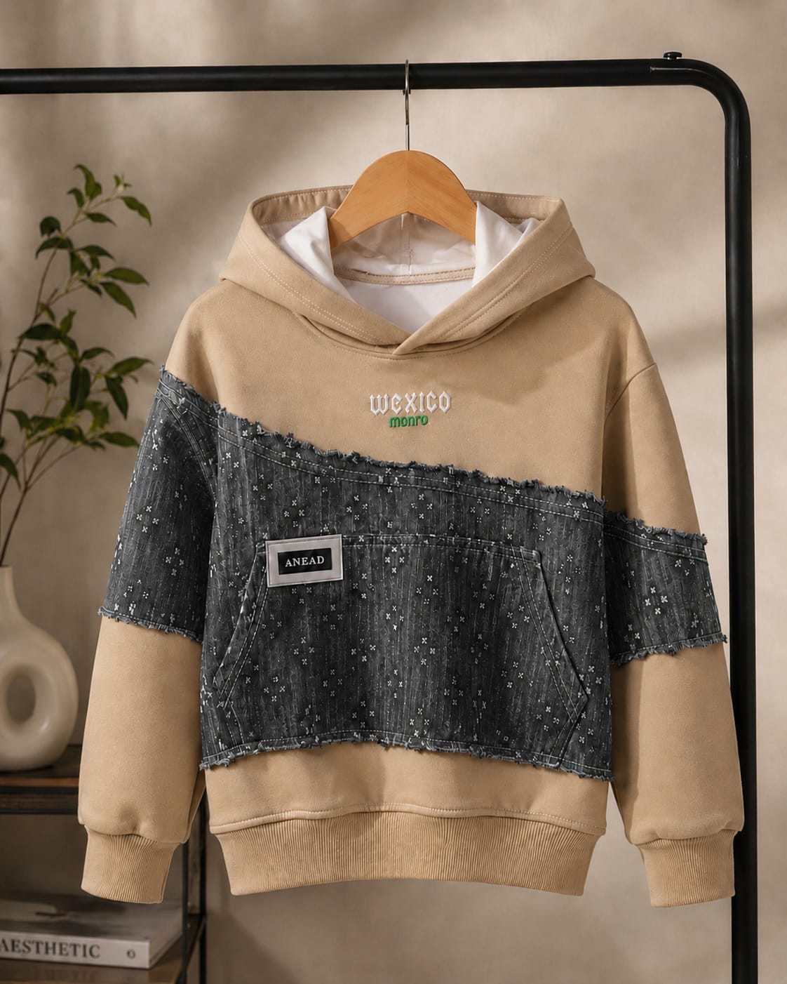 Boys Premium Color Block Hoodie Sweatshirt | Casual Hooded Pullover | All Season | Sizes 18–26