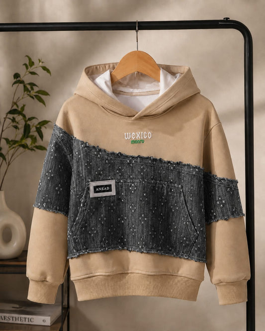 Boys Premium Color Block Hoodie Sweatshirt | Casual Hooded Pullover | All Season | Sizes 18–26