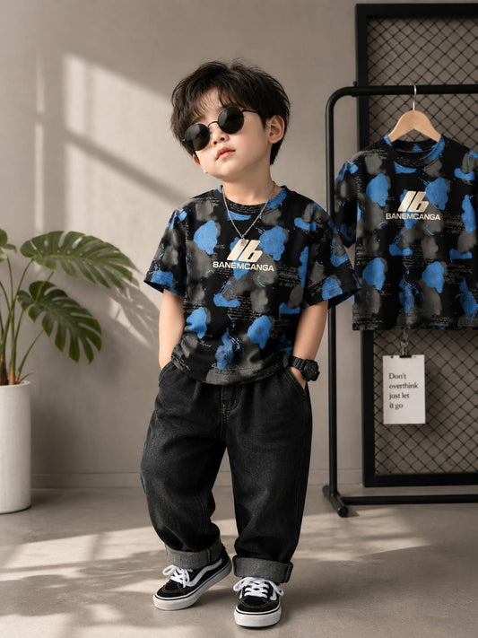 Boys Premium Printed Half Sleeve Cotton T-Shirt | Casual Round Neck Tee | All Season Wear (18-26)