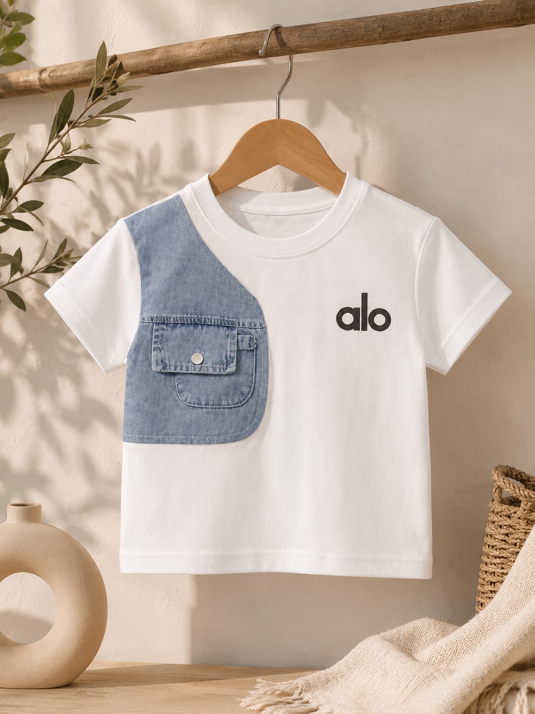 Boys Premium Denim Pocket Half Sleeve Cotton T-Shirt | Casual Summer Wear | 6-12 Years