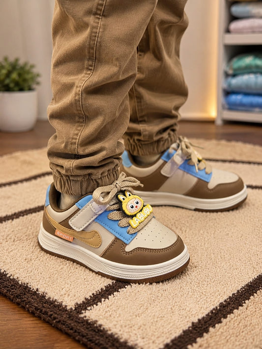 Kids Cartoon Charm Casual Sneakers | Premium Velcro Sports Shoes (EU 27–31)