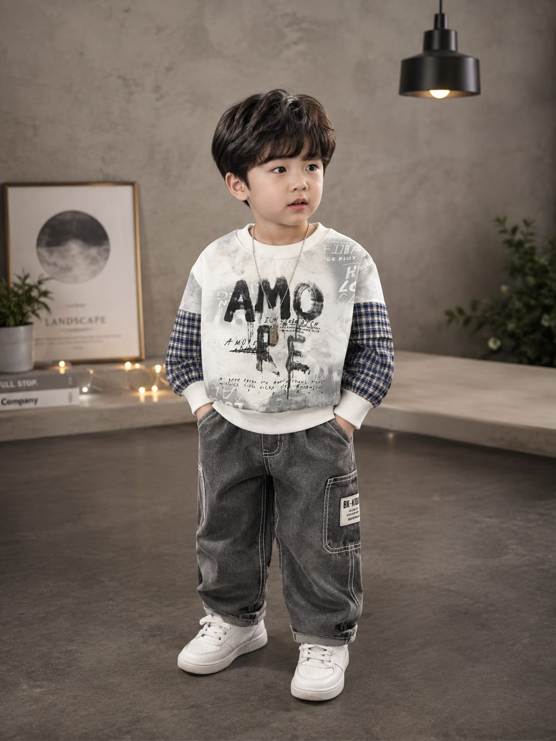 Kids White Graphic Print Full Sleeve Sweatshirt | Premium Casual Wear for Boys | Size 18–26