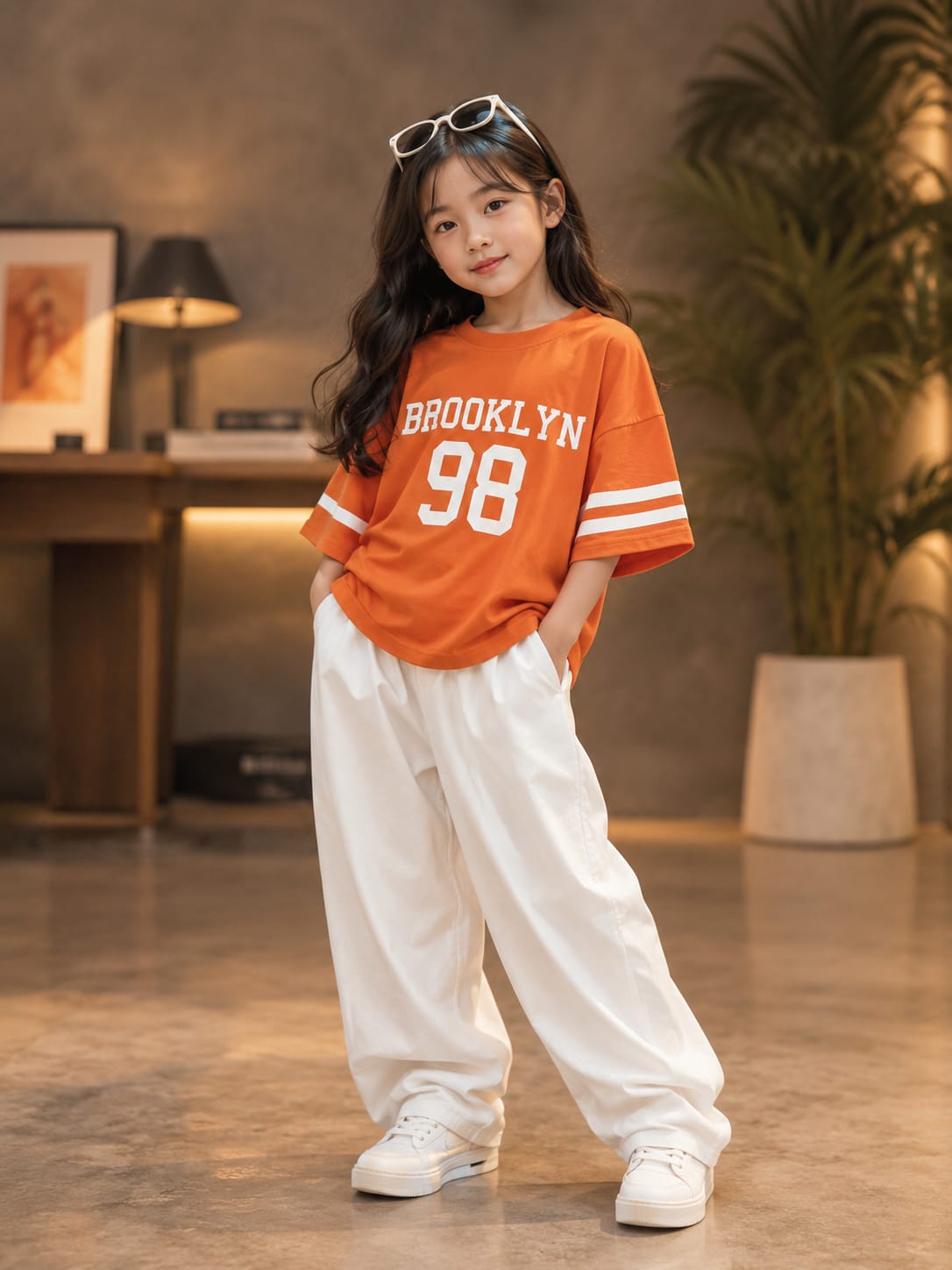 Girls Orange Brooklyn 98 Graphic T-Shirt