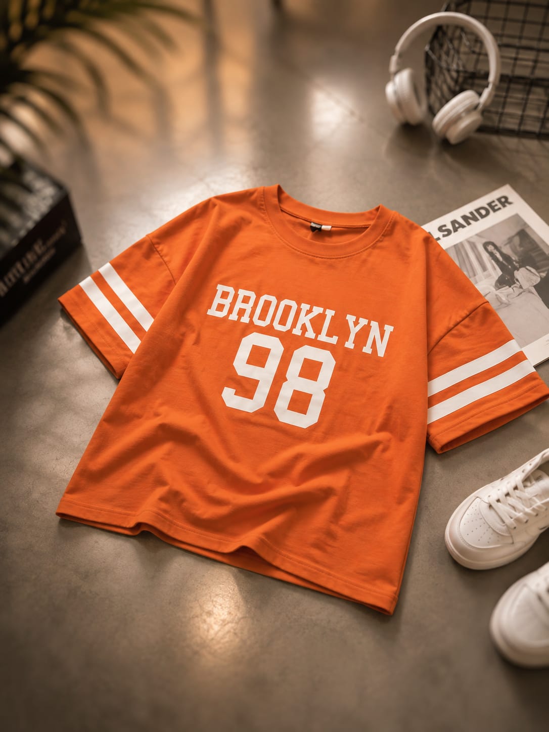 Girls Orange Brooklyn 98 Graphic T-Shirt