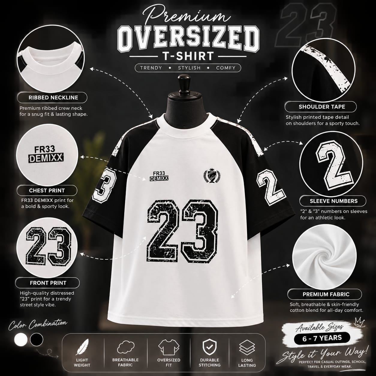 Varsity 23 Graphic Raglan T-Shirt