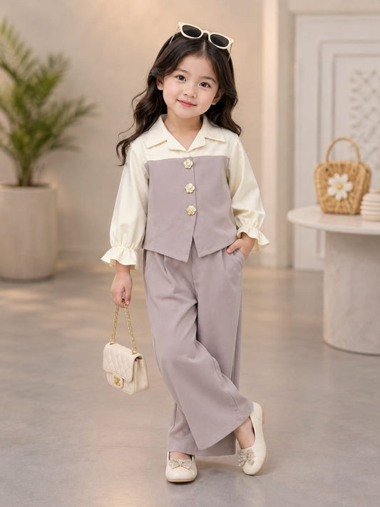 Girls Elegant Co-Ord Pant Suit Set | Stylish Party Wear Outfit | 6 month-6 Years