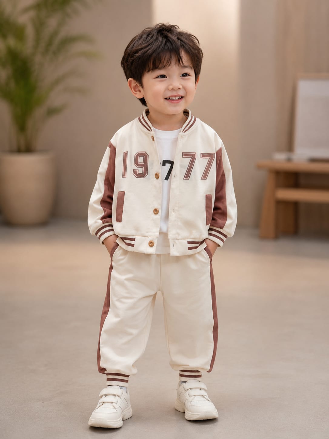 Boys’ 3-Piece Varsity Tracksuit Set | Jacket, T-Shirt & Jogger | Sizes 18–26