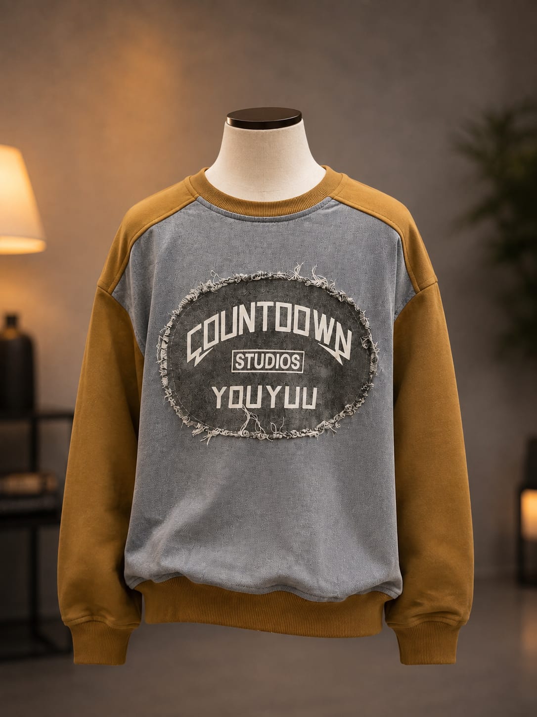 Boys Grey & Mustard Graphic Sweatshirt (6-11 Years)