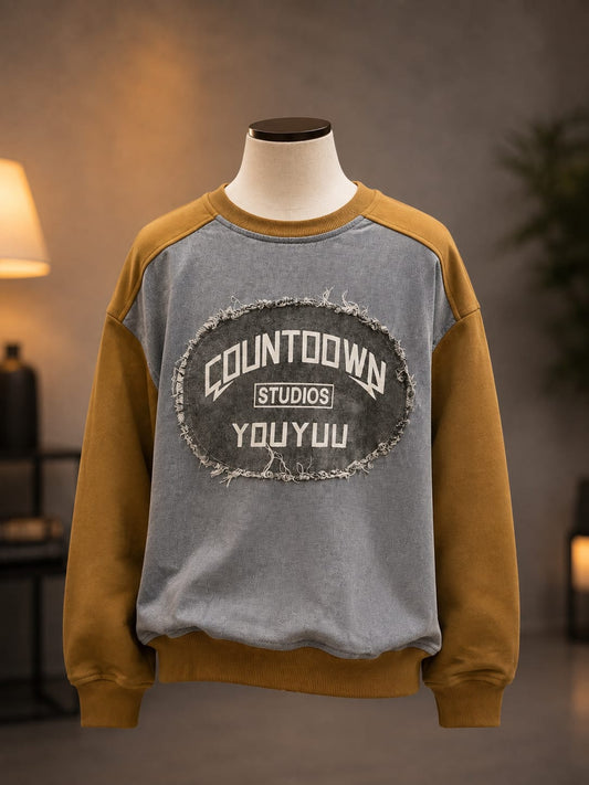 Boys Grey & Mustard Graphic Sweatshirt (6-11 Years)