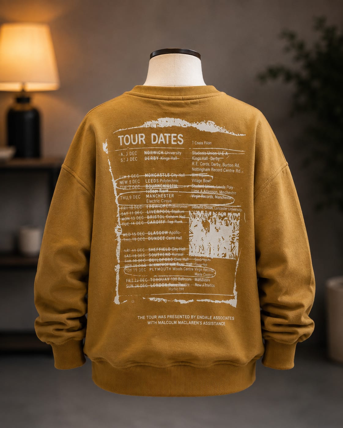 Boys Mustard Denim Patchwork Winter Sweatshirt (6-11 Years)