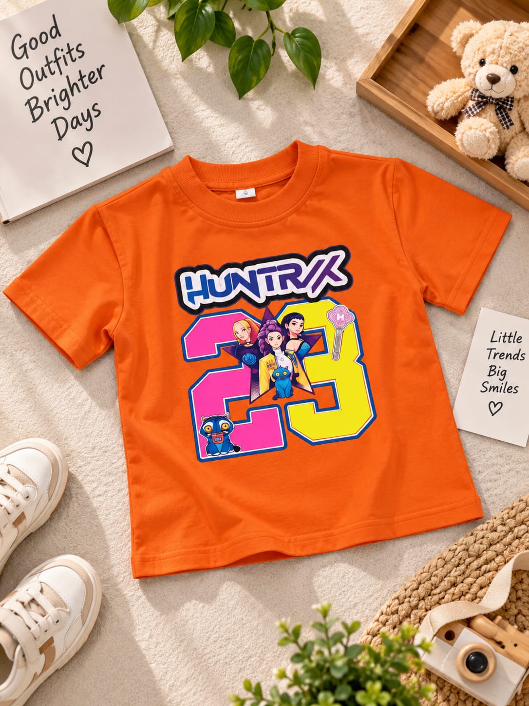 HUNTR/X 23 Graphic Print Kids T-Shirt for Girls