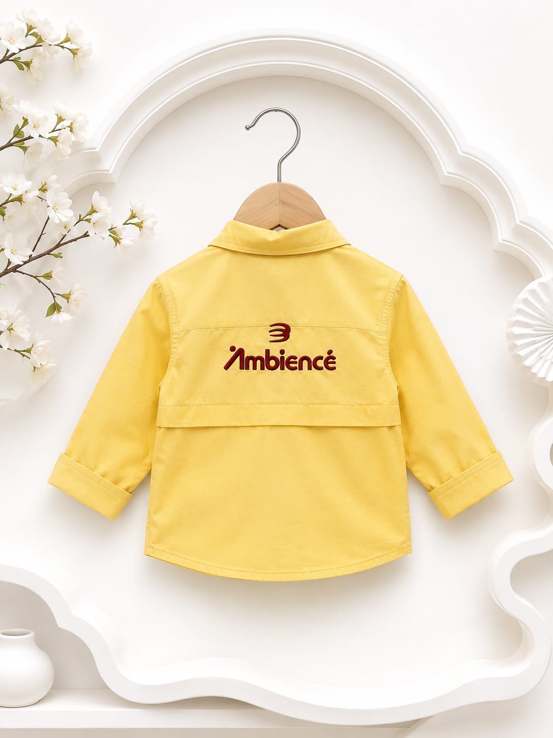 Boys Yellow Printed Casual Cotton Shirt | Premium Korean Style | 1-5 Years