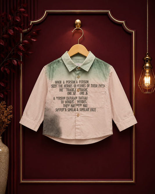Boys Ombre Printed Cotton Casual Shirt | Premium Korean Style | 2-7 Years