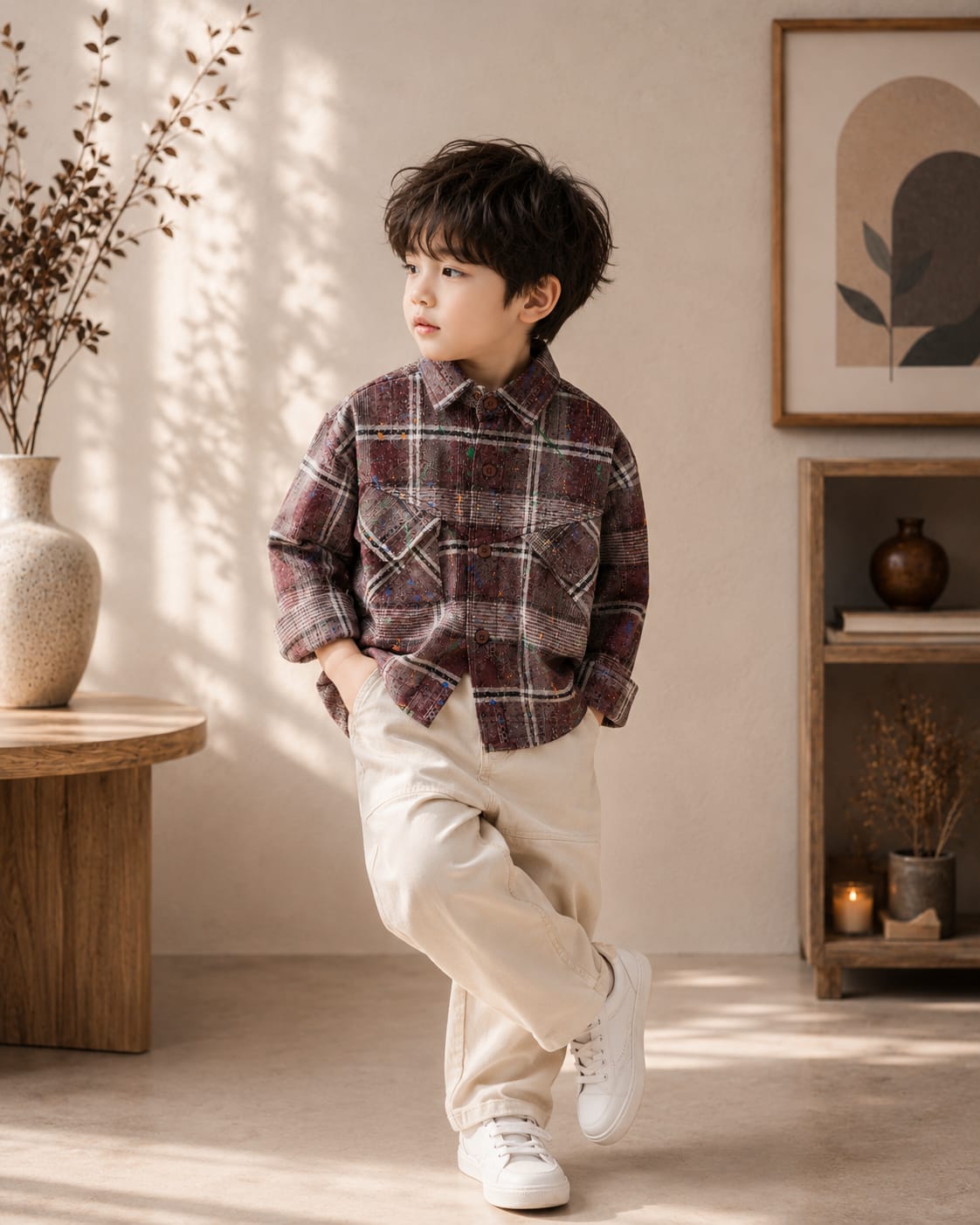 Premium Boys Checked Full Sleeve Casual Shirt | Stylish Cotton Blend Shirt | Sizes 1–10 Years